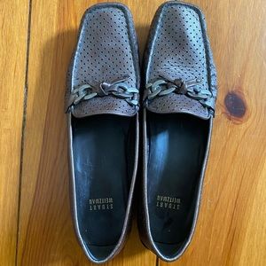 Stuart Weitzman Driving Loafer Metallic Bronze